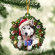 Siberian Husky and Christmas gift for her gift for him gift for Siberian Husky lover ornament