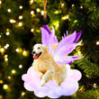 Golden Retriever and wings gift for her gift for him gift for Golden Retriever lover ornament