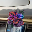 Octopus purple rose two sided ornament