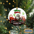 Personalized  DJ Santa Claus Christmas Ornament