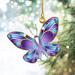 Fibromyalgia Awareness Shape Ornament