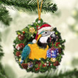Blue-and-yellow macaw and Christmas gift for her gift for him gift for Blue-and-yellow macaw lover ornament P303 PANORPG0116