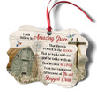 Lovely House and Cross Aluminium Ornament - I Still Believe In Amazing Grace