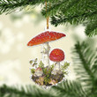Love Mushroom Christmas Mica Ornament P303 PANORPG0131