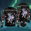 Funny Astronauts Ride A Shark In Space With The Planet Ugly Christmas Sweater 3D Printed Best Gift For Xmas Adult | UH1108