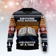 Book Retro Vintage Ugly Christmas Sweater 3D Printed Best Gift For Xmas Adult | US4969