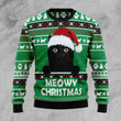 Meowy Black Cat Ugly Christmas Sweater 3D Printed Best Gift For Xmas Adult | US4593