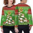 Ugly Sweater All Over Print Custom Funny Christmas Light Tree (Green & Red Color)