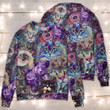 Cat Amazing Psychedelic Purple - Sweater - Ugly Christmas Sweaters