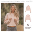 Women?s Lightweight Cropped Hooded Sweatshirt Custom Text Custom Design