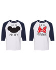 I'll be your Mickey and I'll be your Minnie Couple Straight Fit Raglan Tee