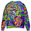 Hippie Mushroom Stay Trippy Little Hippie Colorful - Sweater - Ugly Christmas Sweaters