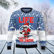 Skiing Life Is Better On Snow Ugly Christmas Sweater 3D Printed Best Gift For Xmas Adult | US4391
