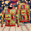 Funny Patchwork Reindeer On Car Ugly Christmas Sweater 3D Printed Best Gift For Xmas UH2146