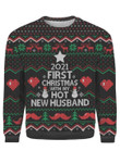 First Christmas With My New Husband Ugly Christmas Sweater 3D Printed Best Gift For Xmas Adult | US5528