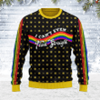 Rainbow LGBT Flag Ugly Christmas Sweater