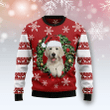 Golden Retriever Wearing Santa Hat Ugly Christmas Sweater