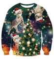Animal Cat Themed Christmas Sweatshirt