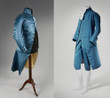 18th Century British Mens Blue Uniform Suit Costume Adult Marie Antoinette Rococo Ball Wedding Suit L320