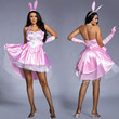 Sexy Bunny Pink Uniform Suit Maid Outfit Girl Women Halloween Carnival Evening Party Cosplay Waiter Servant Butler Costume suit