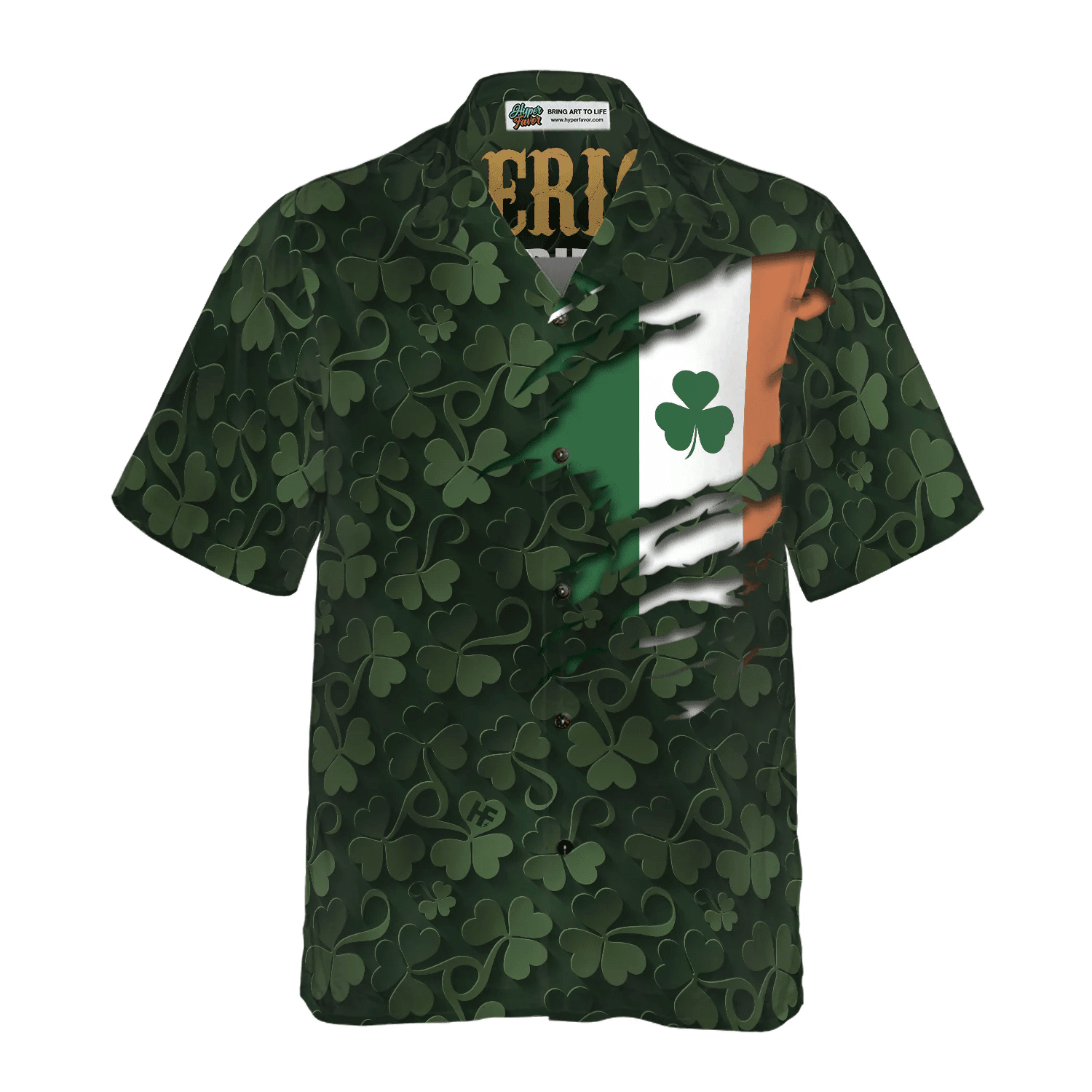 Irish By The Grace Of God Shamrock Hawaiian Shirt