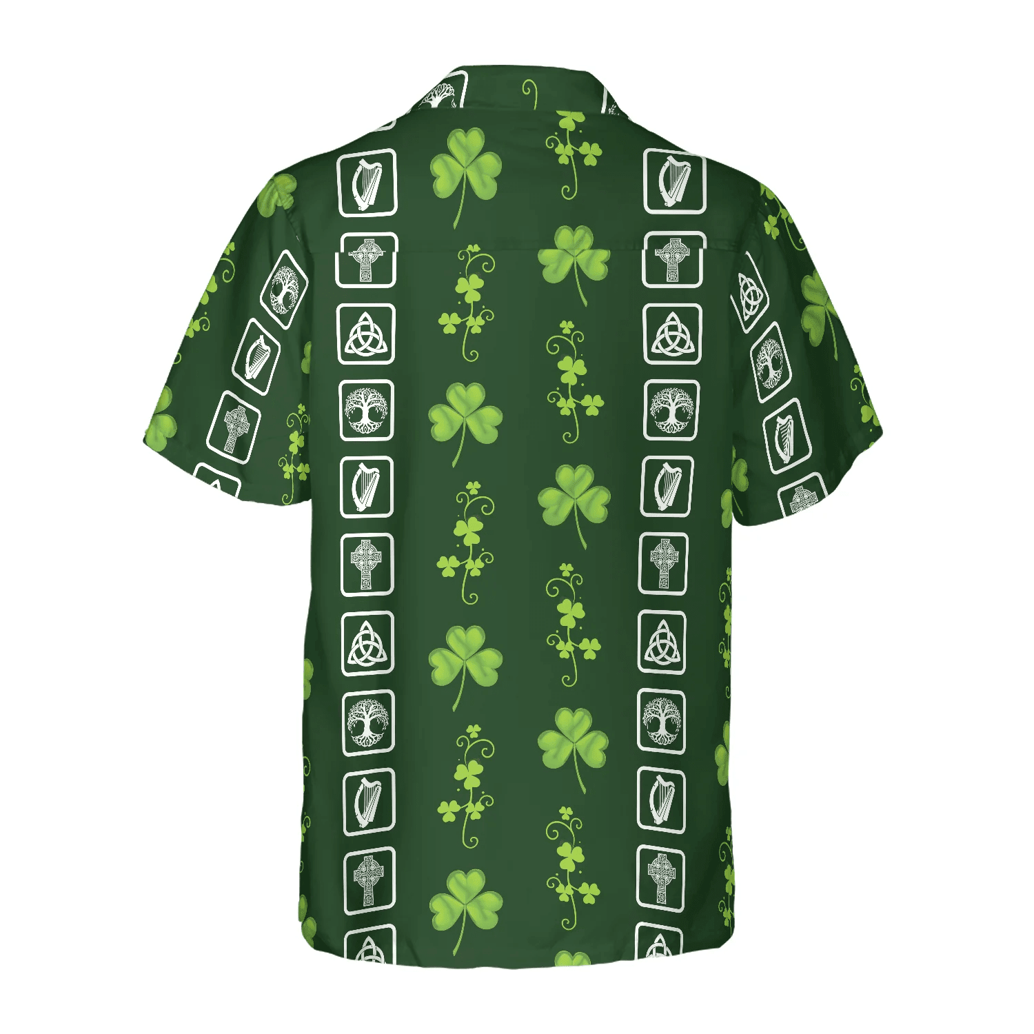 Shamrock Irish Symbols Hawaiian Shirt