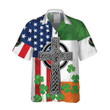 Irish American Hawaiian Shirt, St. Patricks Day Shirt, Cool St Patrick's Day Gift