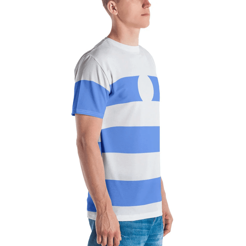 Casual Stripes Men's T-Shirt (Blue)