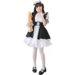 Halloween Cosplay Anime Game Night Bar Party Black and White Maid Dress Lolita Dress School Drama Costume Daily Uniform