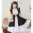 Halloween Cosplay Anime Game Night Bar Party Black and White Maid Dress Lolita Dress School Drama Costume Daily Uniform