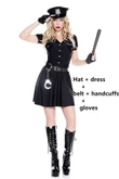 Halloween Adult Game Uniform 2022Cosplay Policewoman Party Black Dress Carnival Party Sexy Short Skirt Police Uniform