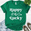 Retro St Patrick's Day Happy Go Lucky Funny Printed Tshirt