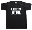 I Know HTML Funny Mens Web Coder Internet Loose Fit Cotton T-Shirt