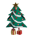 2022 Unisex Christmas Doll Green Cosplay Clothes Sets Funny Tree Shaped Stage Performance Costume+Gift Shaped Shoes Accessories