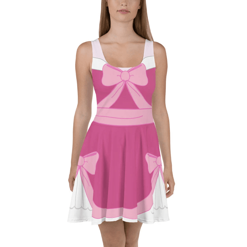 Cinderella Pink Dress Princess Running Costume Skater Dress