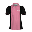 Bowling I Know I Play Like A Girl Custom Short Sleeve Women Polo Shirt, Personalized Pink Bowling Shirt For Women