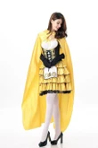 Halloween Party Cosplay Yellow Costume for Women Cute Carton Bear Dress with Cloak Girls Lolita Princess Dress Cake Vestido