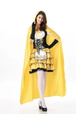 Halloween Party Cosplay Yellow Costume for Women Cute Carton Bear Dress with Cloak Girls Lolita Princess Dress Cake Vestido