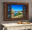 Puerto Rico Window View Canvas HY209059Eh