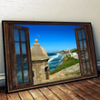 Puerto Rico Window View Canvas HY209059Eh