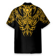 Homesizy Viking Wolf Yellow Men's Button's Up Shirts Hawaiian Shirt