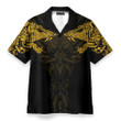 Homesizy Viking Wolf Yellow Men's Button's Up Shirts Hawaiian Shirt