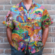 Homesizy Skull Colorful Printed Casual Abstract Hippie Hawaiian Shirt