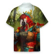 Homesizy Majestic Parrot Warrior Hawaiian Shirt