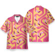 Homesizy Pink Flamingo Maze Yellow Background Hawaiian Shirt