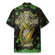 Homesizy The Celtic Cross Harp Irish Skull Leprechaun Hawaiian Shirt