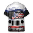 3D Jeep American Flag Hawaiian Shirt