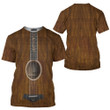 Brown Guitar Cosplay Costume - 3D Tshirt
