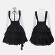 5XL Women Classic Lolita Dress Vintage Inspired Outfit Cosplay Anime Girl Black Long Sleeve Knee Length Plus Size Shirt Dress
