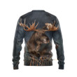 3D Moose Ugly Sweater